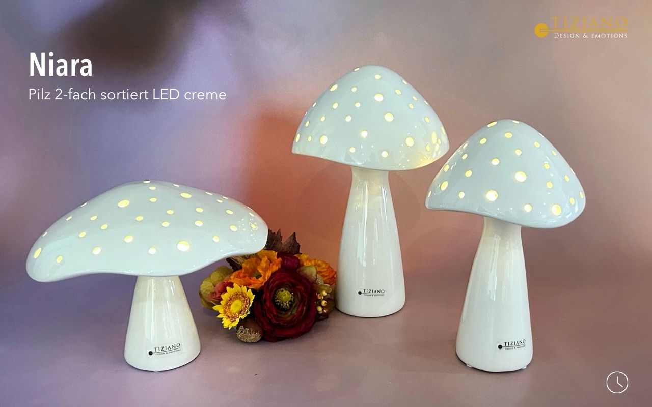 Tiziano Deko Pilz Niara LED creme 721835-14