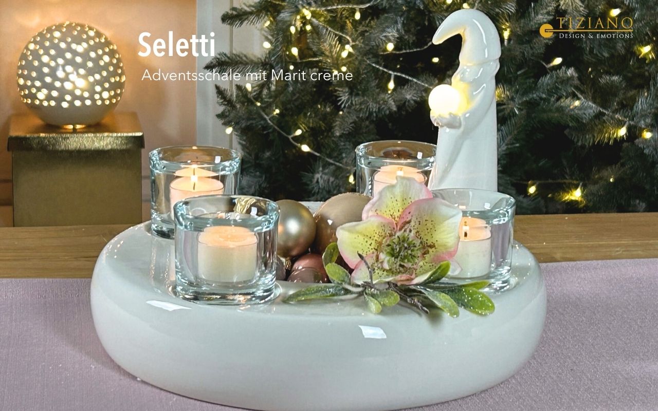 Tiziano Adventskranz Seletti mit Marit-Klarglas 725480-30