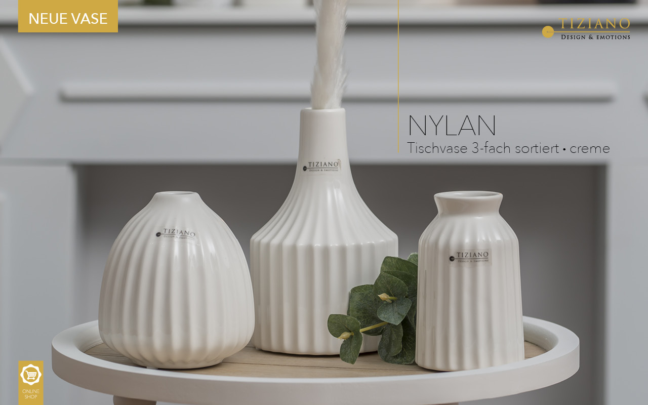 Tiziano Vase Nylan creme