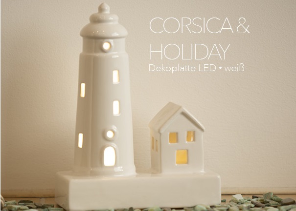 Valentino Deko Corsica & Holiday auf Sockel LED, Art. 798253-17