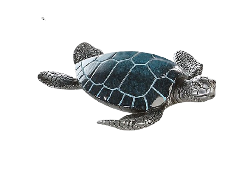 GILDE Schildkröte Josie Poly blau/silber 59973-10