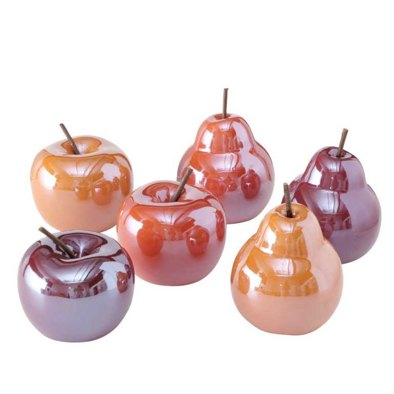 Herbst Boltze Apfel Perly 15 cm orange/rot/dunkelrot 2005146/1-15