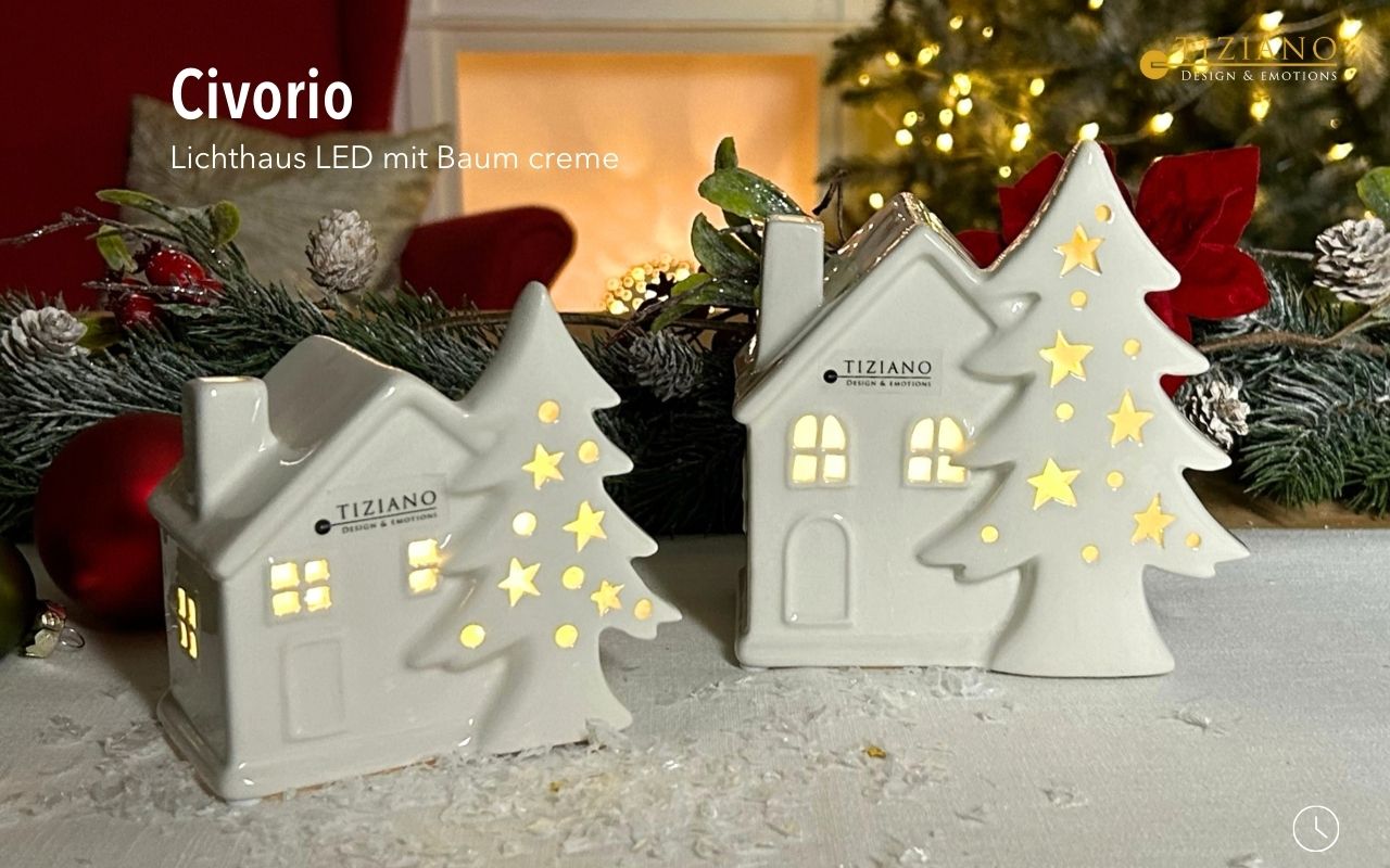 Tiziano Haus Civorio Xmas LED+Timer creme